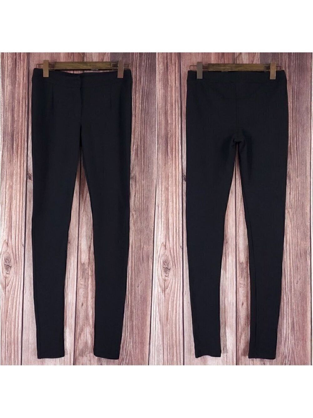 Givenchy Womens Size 40 Black Pleated Super Skinny Pants Cotton Blend Stretch